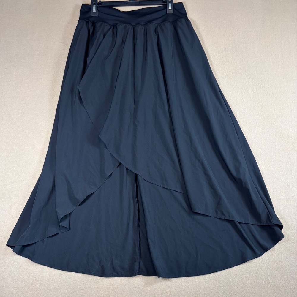 Heathyoga Black High Low Maxi Skort with Pocket Size XL Activewear Skirt